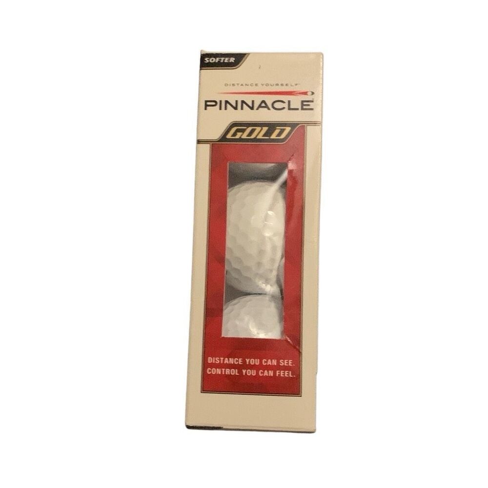 New Pinnacle Gold Golf Balls 3-Pack Distance You Can See Control You Can Feel